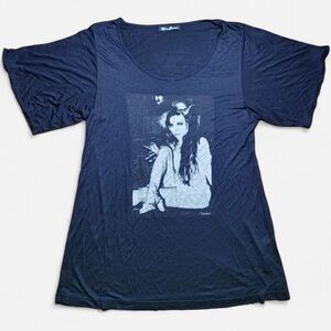 Hysteric Glamour graphic tee a black and white photo of a woman w/ martini 🍸